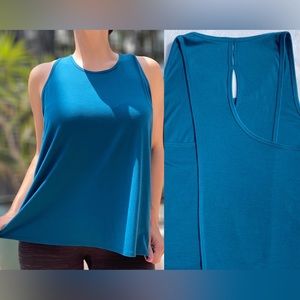 Athleta Racerback Workout Tank Top with Open Back Surplice Detail - Size Medium